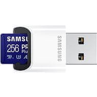 SAMSUNG Samsung/micro SDXC/256GB/USB 3.0/USB-A/Class 10/+ Adaptér/Modrá