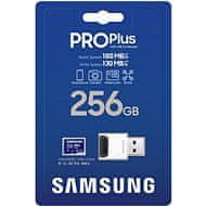 SAMSUNG Samsung/micro SDXC/256GB/USB 3.0/USB-A/Class 10/+ Adaptér/Modrá