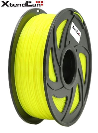 XtendLan PLA filament 1,75mm žiarivo žltý 1kg