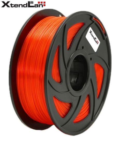 XtendLan PETG filament 1,75mm priehľadný oranžový 1kg