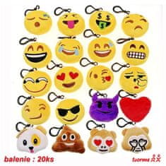 Emotion / Emoji / Smajlík, prívesok, 5cm, 20ks