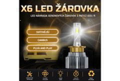 SEFIS X6 LED žiarovky D2S / D2R 70W pár biela