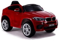 Lean-toys BMW X6 batérie auto červené maľované