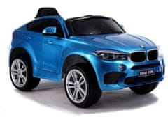 Lean-toys BMW X6 Modré lakované auto na batérie