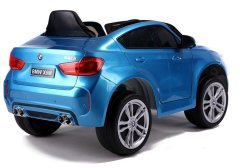 Lean-toys BMW X6 Modré lakované auto na batérie