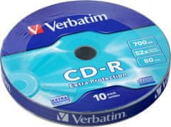 VERBATIM CD-R Verbatim DL 700MB 52x Extra protection 10-spindl RETAIL