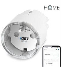 iGET HOME Power 1 zásuvka s měřením spotřeby (75020813), biela