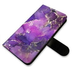 iSaprio Flipové puzdro - Purple Marble pre Apple iPhone 5/5S/SE