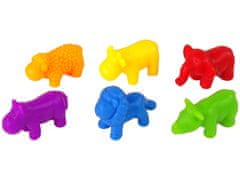 Lean-toys Zvieratá Vzdelávacia hračka Karty s úlohami Počítanie Sorter 60 kusov
