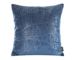 DESIGN 91  Zamatová obliečka na vankúš - Blink 13, modrá s lesklým vzorom 45 x 45 cm