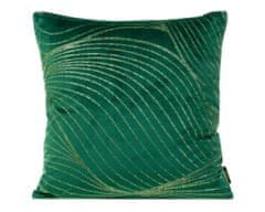 DESIGN 91  Zamatová obliečka na vankúš - Blink 18, zelená s lesklým vzorom 45 x 45 cm