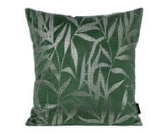 DESIGN 91  Zamatová obliečka na vankúš - Blink 22, zelená s lesklým vzorom 45 x 45 cm
