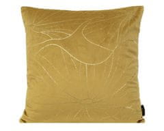 DESIGN 91  Zamatová obliečka na vankúš - Blink 25, zlatá s lesklým vzorom 45 x 45 cm