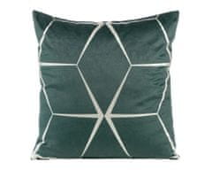 DESIGN 91  Zamatová obliečka na vankúš - Blink 28, zelená s lesklým vzorom 45 x 45 cm