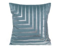 DESIGN 91  Zamatová obliečka na vankúš - Blink 31, modrá s lesklým vzorom 45 x 45 cm