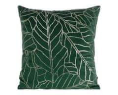 DESIGN 91  Zamatová obliečka na vankúš - Blink 32, zelená s lesklým vzorom 45 x 45 cm