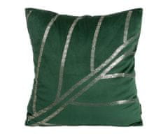 DESIGN 91  Zamatová obliečka na vankúš - Blink 38, zelená s lesklým vzorom 45 x 45 cm