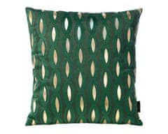 DESIGN 91  Zamatová obliečka na vankúš - Blink 5, zelená s lesklým vzorom 45 x 45 cm