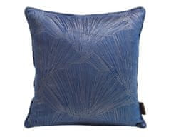 DESIGN 91 Obliečka na vankúš - Goja, modrá s lesklým vzorom 40 x 40 cm