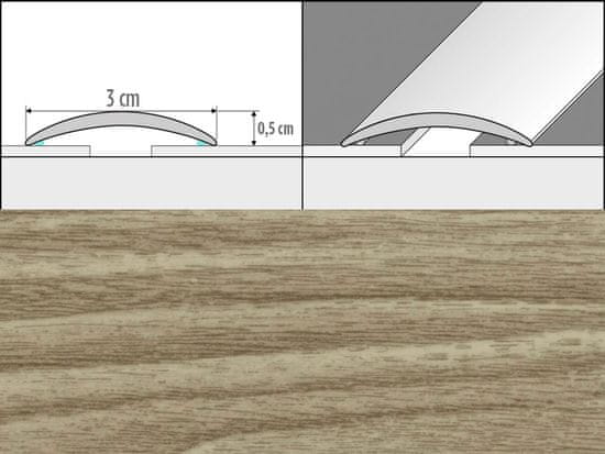 Effector Prechodové lišty A03 - SAMOLEPIACE šírka 3 x výška 0,5 x dĺžka 93 cm - dub arctic