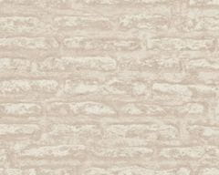 A.S. Création Vliesová tapeta s abstraktným vzorom, matná - svetlohnedá, biela, rolka: 10,05 m x 0,53 m (5,33 m²), TA-309390271
