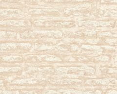 A.S. Création Vliesová tapeta s abstraktným vzorom tehly, matná - béžová, rolka: 10,05 m x 0,53 m (5,33 m²), TA-309390272