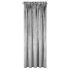DESIGN 91 Zamatový záves s riasiacou páskou - Ria, sivý 140 x 270 cm