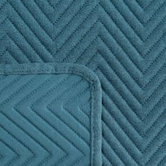 DESIGN 91 Prehoz na posteľ - Len 3, modrý 220 x 240 cm
