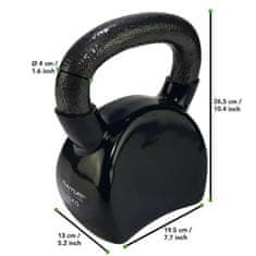 Tunturi Kettlebell liatinový vo vinyle 16 kg čierny