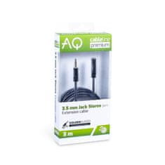 AQ Przedłużacz jack 3,5mm stereo Długość: 3,0m AQ Premium