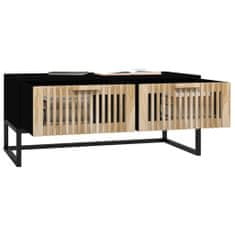 Petromila vidaXL Konferenčný stolík čierny 80x40x35 cm kompozitné drevo a železo