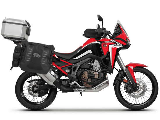 SHAD Kompletná sada sedlových brašní SHAD TERRA TR40 adventure a hliníkového kufra SHAD TERRA 48L vrátane montážnej sady SHAD HONDA CRF 1100 Africa Twin