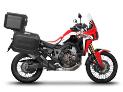 SHAD Kompletná sada bočných čiernych hliníkových kufrov TERRA BLACK , 36/47 l litrov, vrátane montážnej sady SHAD HONDA CRF 1100 Africa Twin