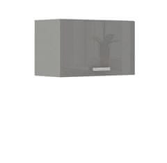 Veneti Kuchyňa do paneláku 180/180 cm RONG 2 - šedá / lesklá šedá + drez, príborník a pracovná doska ZDARMA