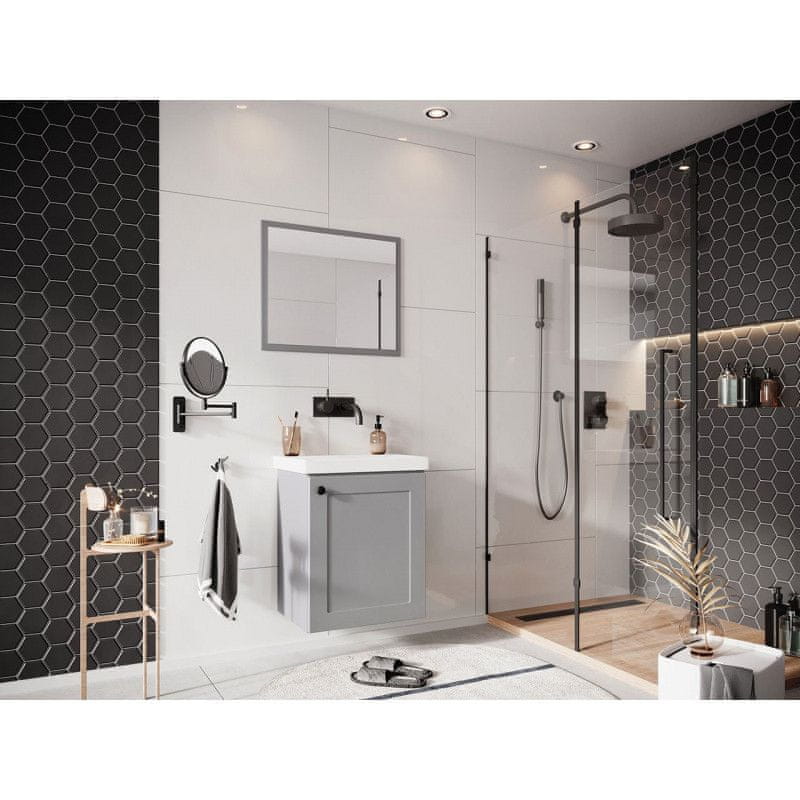 Veneti Kúpeľňový nábytok s umývadlom SYKE 4 - šedý + batéria Economico ZDARMA