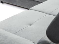 Veneti Rohová rozkladacia sedacia súprava SAN DIEGO - biela ekokoža / béžová / ružová