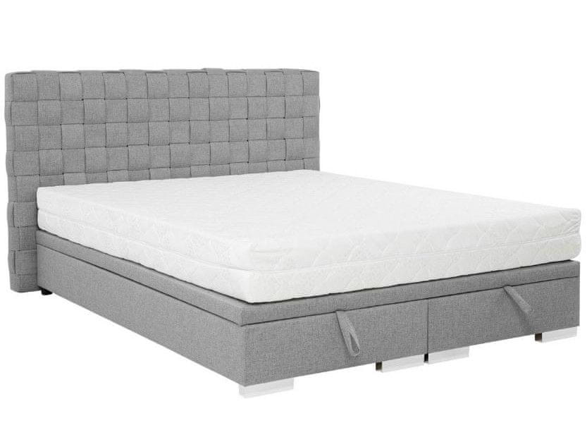 Veneti Čalúnená manželská posteľ s úložným priestorom 180x200 MARNE 2 - šedá