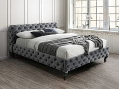 Veneti Čalúnená manželská posteľ RAFAELA - 160x200 cm, šedá