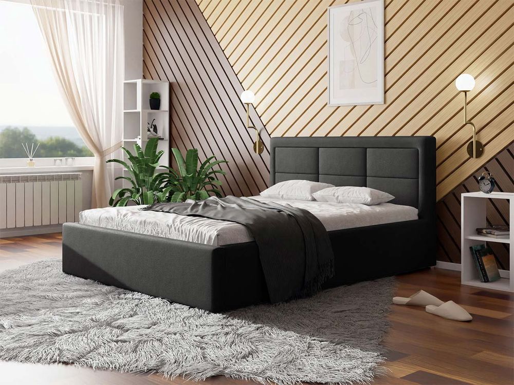 Veneti Manželská posteľ s úložným priestorom a roštom 140x200 PALIGEN 2 - šedá 1