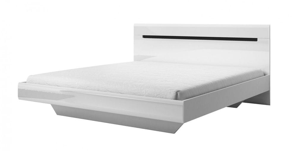 Veneti Priestranná posteľ do spálne HACHI 180x200, biela
