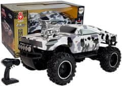 Lean-toys Diaľkovo ovládané terénne auto 2.4G 4x4 bielo-čierne Moro