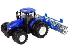 Lean-toys Traktor na diaľkové ovládanie 1:24 Blue Disc Aggregate Metal