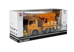 Lean-toys Diaľkovo ovládaný žeriav Truck s Crane Pilot 2.4G s drevom