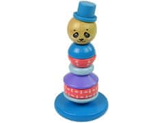 Lean-toys Drevená vzdelávacia pyramída Panda Balancing Tower