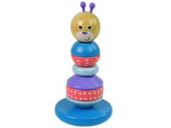 Lean-toys Drevená vzdelávacia pyramída Medvedík Balancing Tower