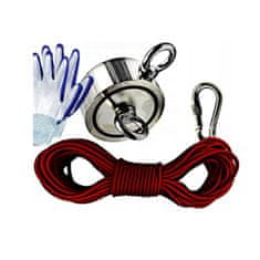 Kraft&Dele Neodýmový magnet KD10415 | rukavice a lano 140 kg