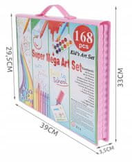 Iso Trade Výtvarná sada na maľovanie 168ks | ružový kufrík