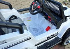 Lean-toys Autobatéria S2388 Jeep White 4x45W