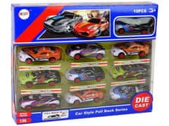 Lean-toys Resorak Cars Set 1:55 Metal Sports 10ks.