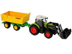 Lean-toys Traktor Set Poľnohospodárske stroje Semi-trailer Svetlá Zvuk 6 Elem